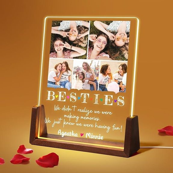 NIBESSER Personalisierter Foto-LED-Rahmen für Freunde & Familie