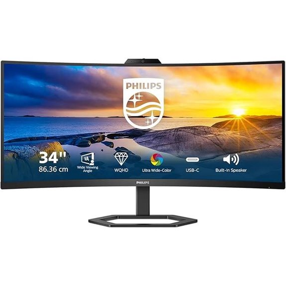 Philips 34-Zoll WQHD Curved Monitor mit Webcam