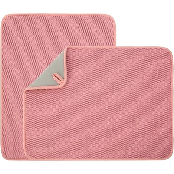 Mikrofaser-Geschirrtücher Abtrocknungsmatte 20x15 Pink 2er Pack