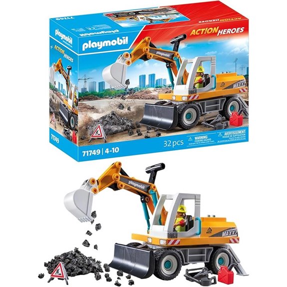 PLAYMOBIL Konstruktionsbagger Spielset für Kinder