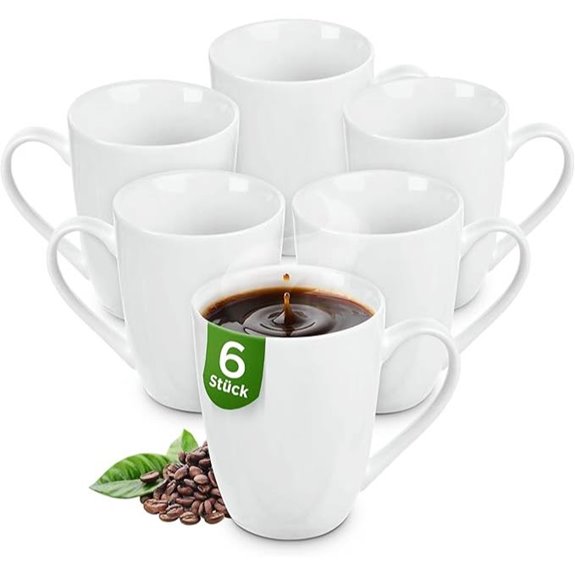 KONZEPT Porzellan-Kaffee-Tassen Set mit 6