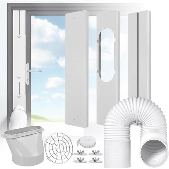Portable AC Fensterkit mit Ablufführungsschlauch