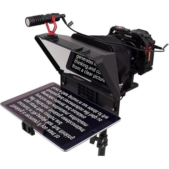 A10 Tragbarer Smartphone-DSLR-Teleprompter mit Fernbedienung