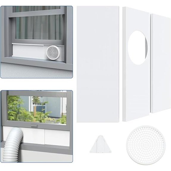 Tragbares Klimageräte-Fensterabdichtungskit mit verstellbaren Platten