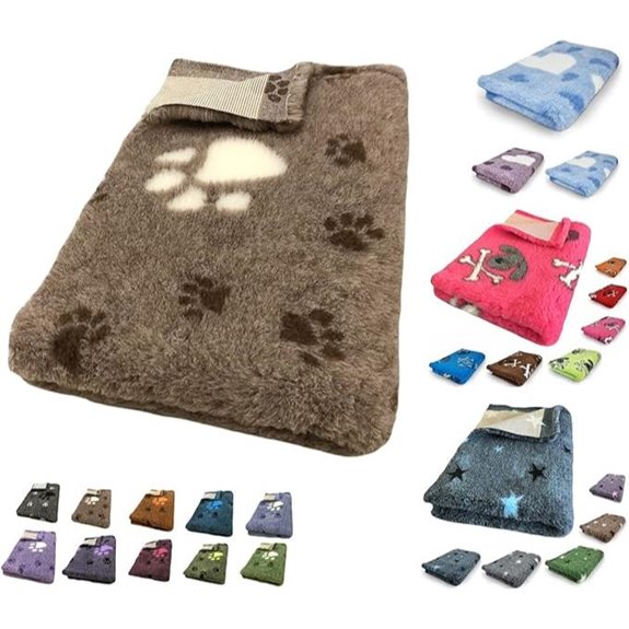 Elropet Premium Anti-Rutsch-Hundedecke (Groß Braun & Weiß)