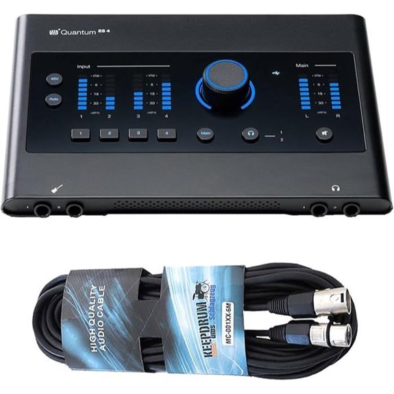 PreSonus Quantum ES 4 USB-C Audio Interface mit Keepdrum XLR-Kabel