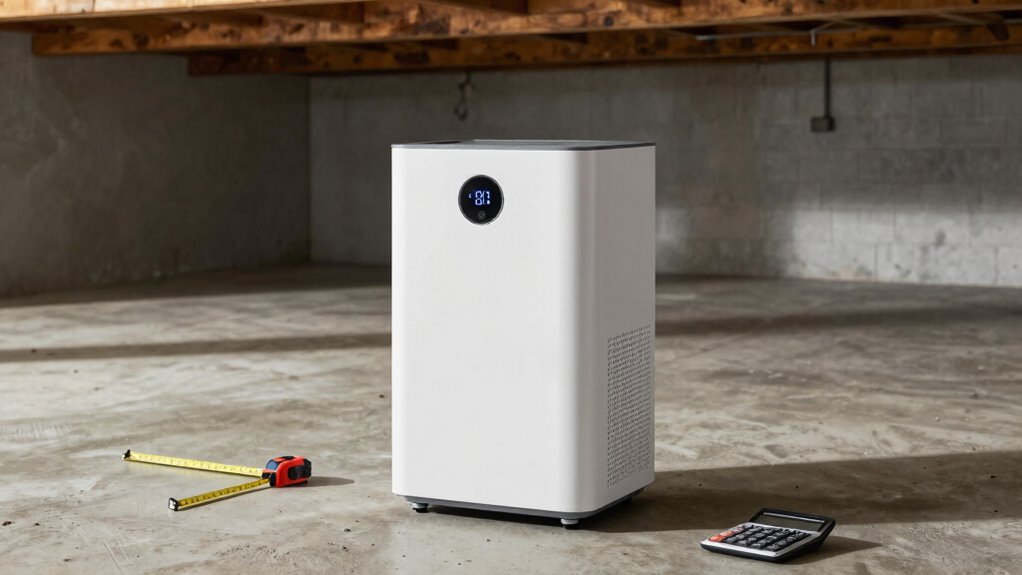 proper dehumidifier sizing ensures efficiency