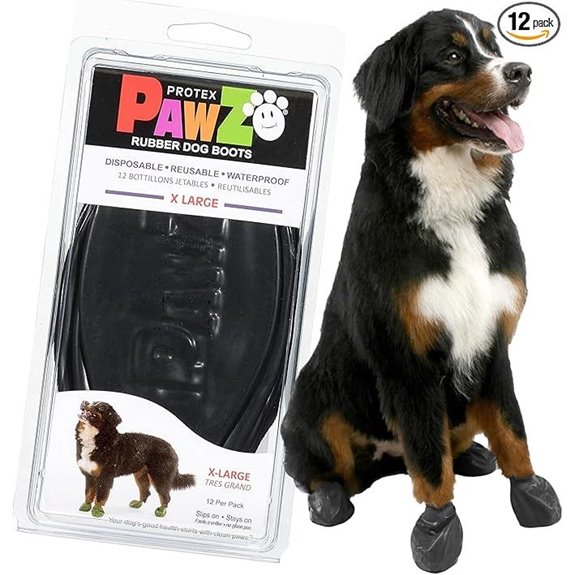 Pawz Protex Protective Dog Boots Medium Black