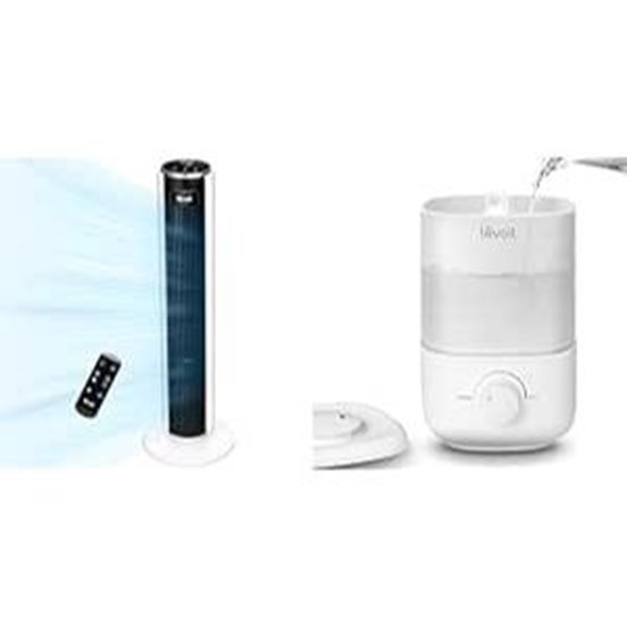 Levoit leiser Turmventilator & Luftbefeuchter mit Fernbedienung