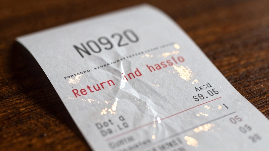 Lesen Sie die Rückgabepolitik sorgfältig