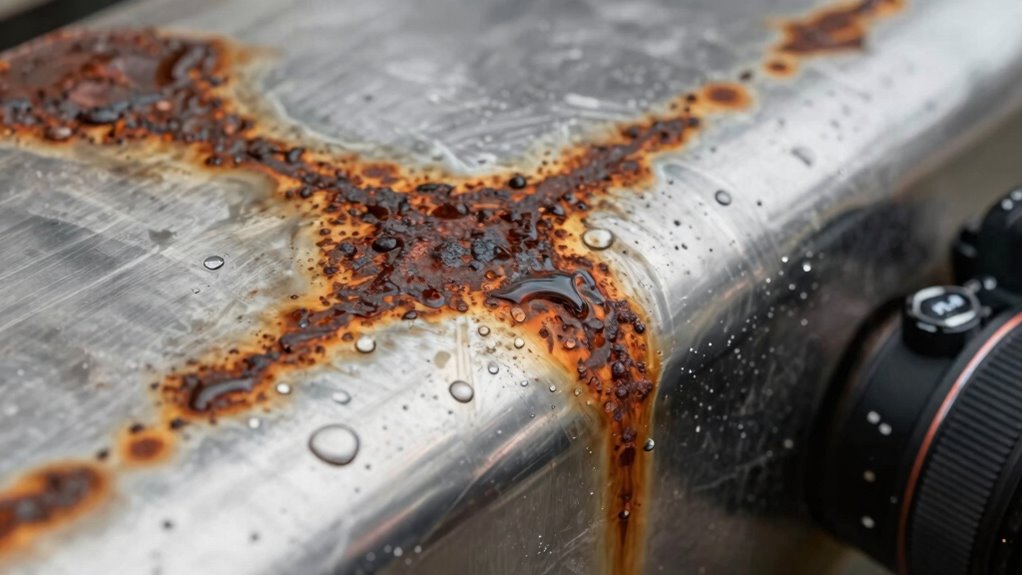 Entferne Rost von Edelstahl