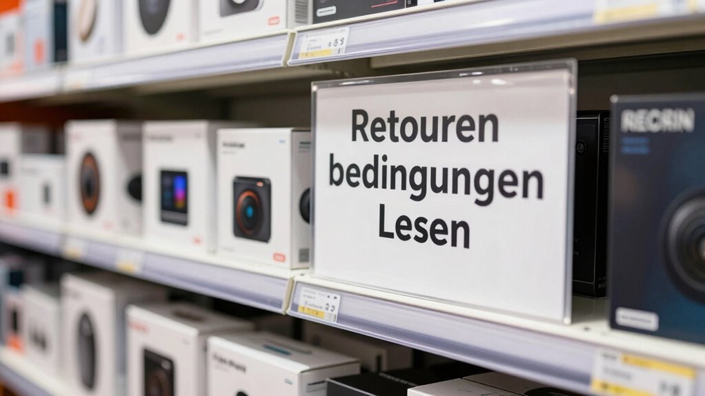 Rückgabepolitik Warnzeichen