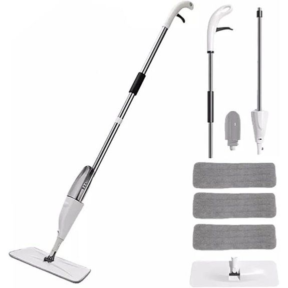 Spray-Mopp mit wiederverwendbaren Pads und 350 ml Wassertank