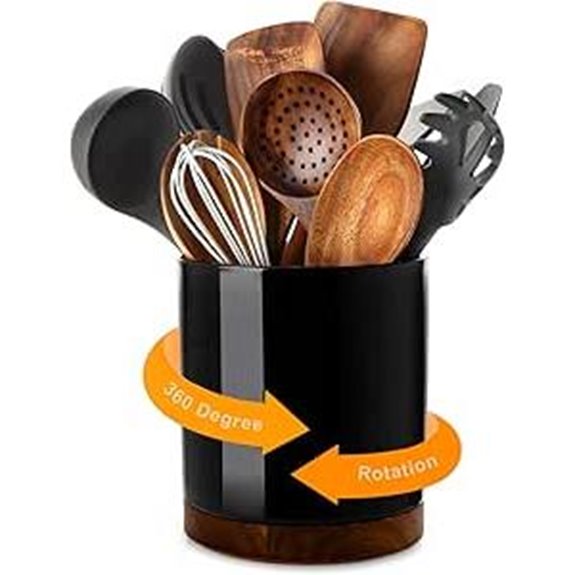 Nucookery 360° rotierender Utensilienhalter mit Korkbasis