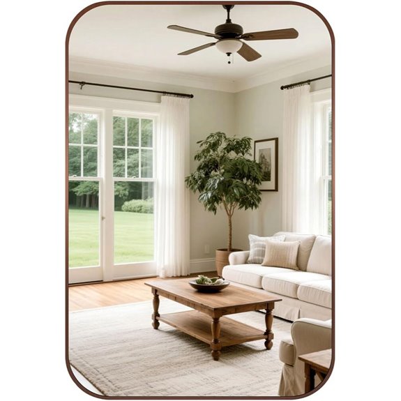 Badezimmer-Wandspiegel 16x20 Rustikaler Rahmen Horizontal/Vertical