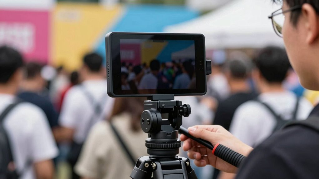 secure portable screen setup