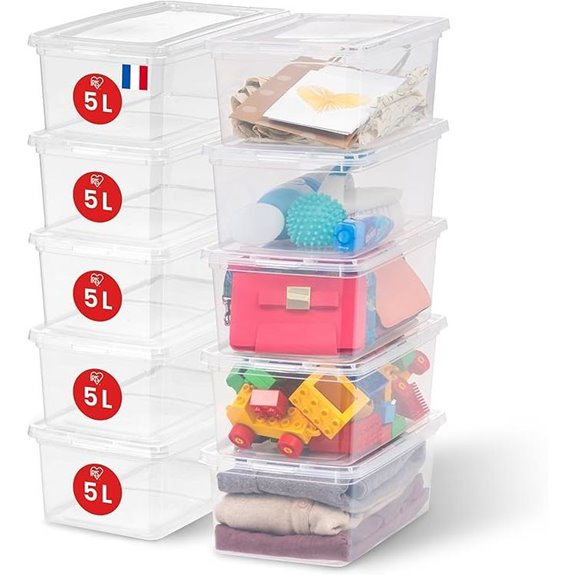 Iris Ohyama 5L Stackable Storage Boxes (Set of 10)
