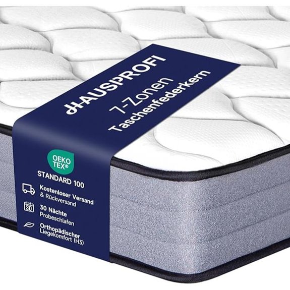 HAUSPROFI 7-Zonen Taschenfederkernmatratze 90x200 cm
