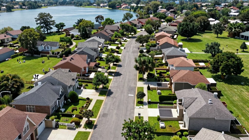 Stadtviertel und Umgebung zeigen