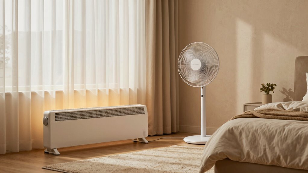silent bedroom heating options