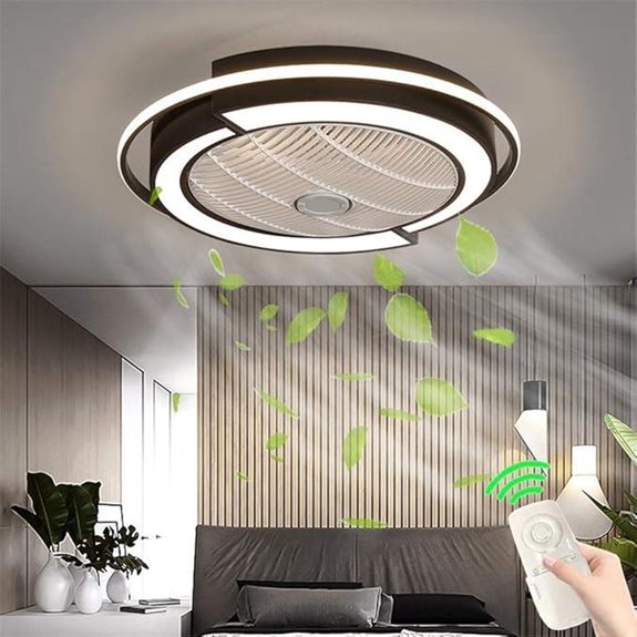 Stiller Deckenventilator mit Fernbedienung LED-Licht Dimmbar