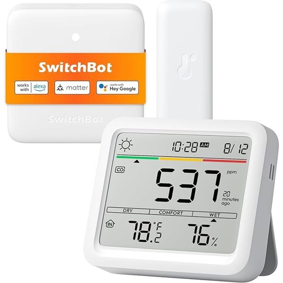 Indoor Air Quality Monitor with App and Bluetooth