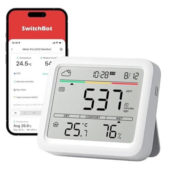 SwitchBot Meter Pro CO2-Messgerät Smart Weather Station