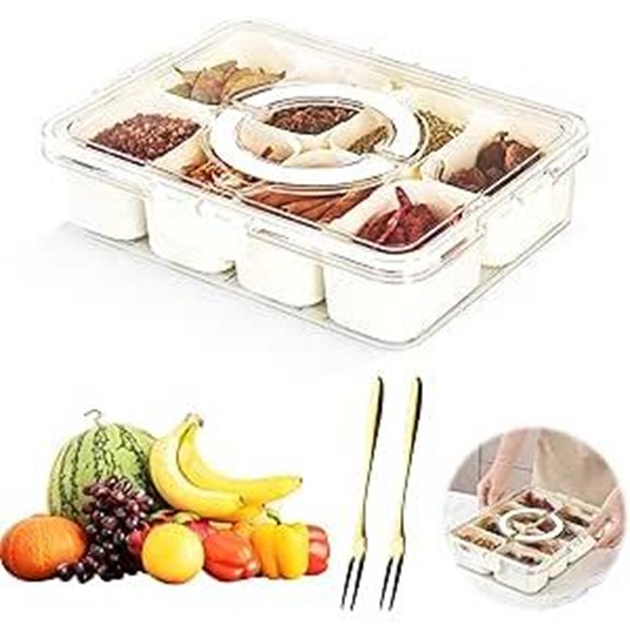 Snackbox mit Fächern und Deckel