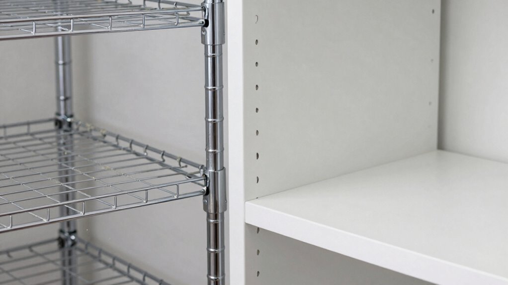 solid shelves are easier to clean