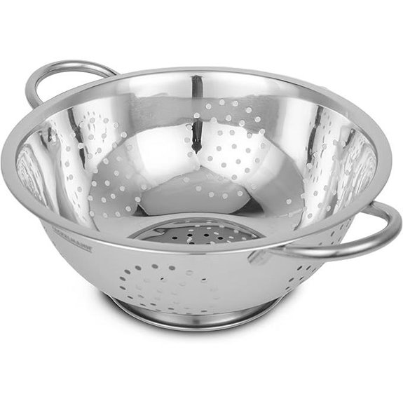 Fackelmann Sieb 24 cm aus Edelstahl Silber 30 x 24 x 11 cm