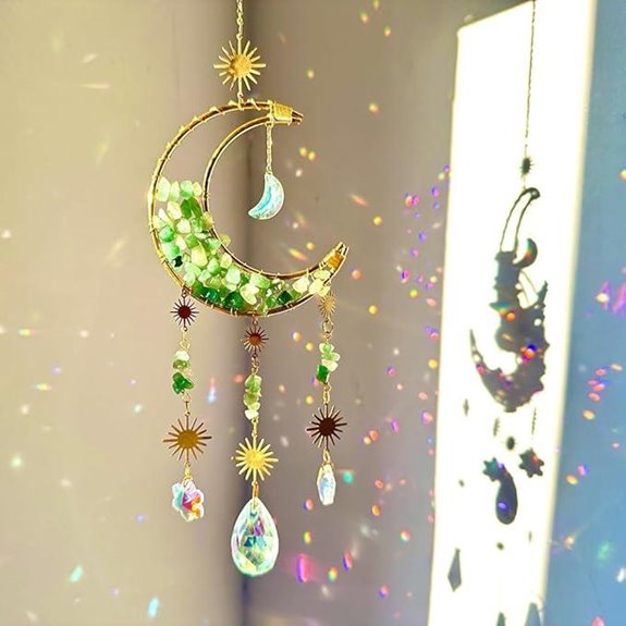 Sonnenfänger Mond Kristall Fensterdekoration