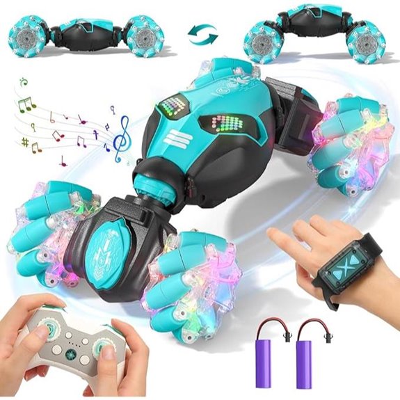 Sunrad RC Auto mit Lichtern Spray 4WD 360° Rotation