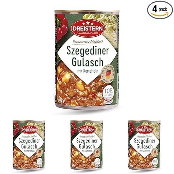 Szegediner Gulasch 400 g mit Kartoffeln & Sauerkraut