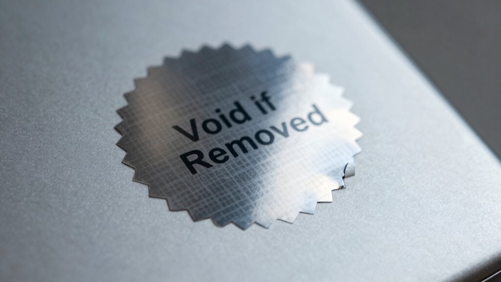 tamper evident Sicherheitsaufkleber