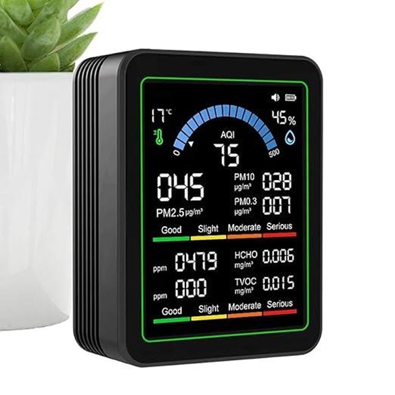 10-in-1 Innenraumluftqualitätsmonitor und Detektor