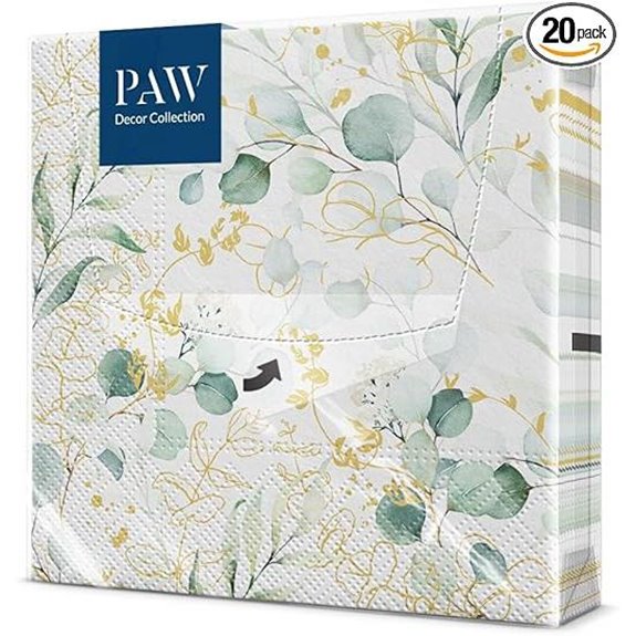 PAW 3-lagiges Golden Eucalyptus Servietten (20er-Pack)