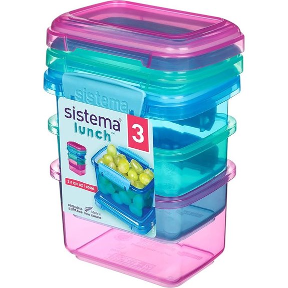 Sistema Lunch Food Storage Containers (3-Pack)