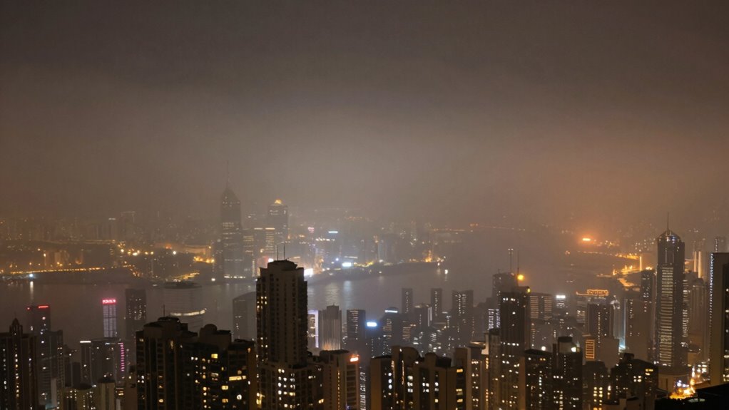 winzige luftgetragene Verschmutzungspartikel