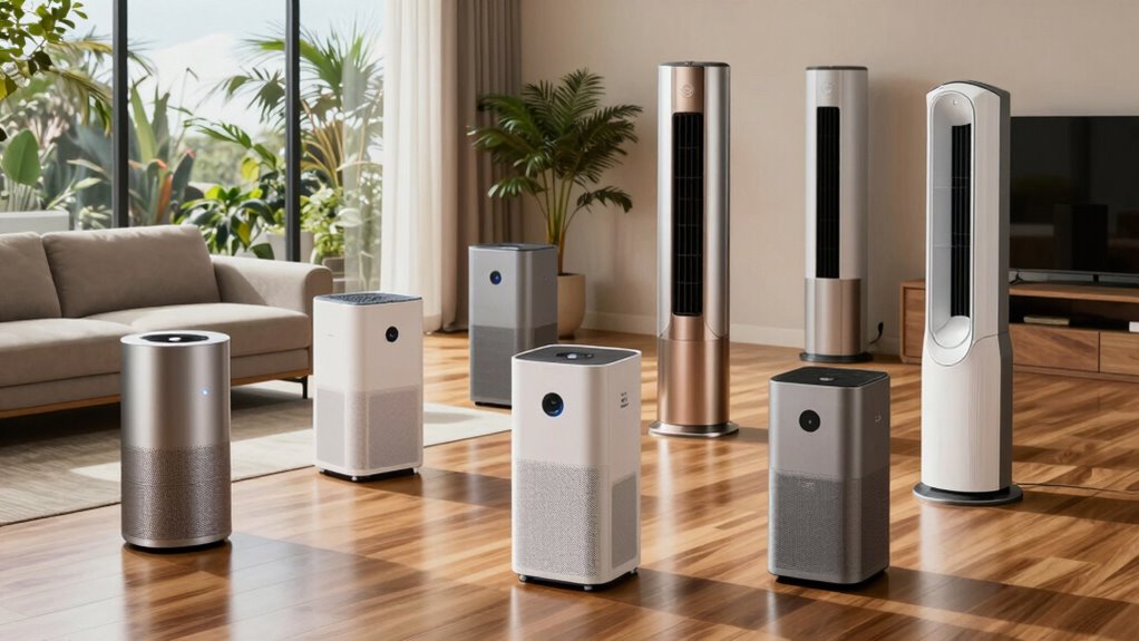 große Raumluftreiniger oben