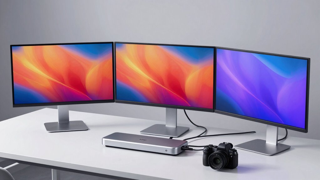 top triple display docking stations