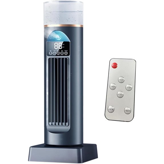 Tür-Turm-Luftstromventilator mit Fernbedienung und Wassertank