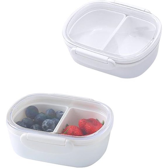 Packung mit 2 Bento-Snack-Behältern mit Deckeln