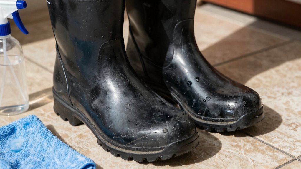 using harsh cleaning chemicals