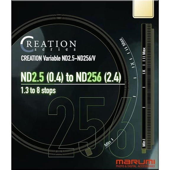 Filtre Polarisant Variable ND Marumi Creation ND2.5-ND256 82 mm Schwarz