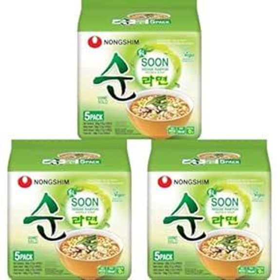 Nong Shim Veggie Ramyun Instant Noodles (Multipack)