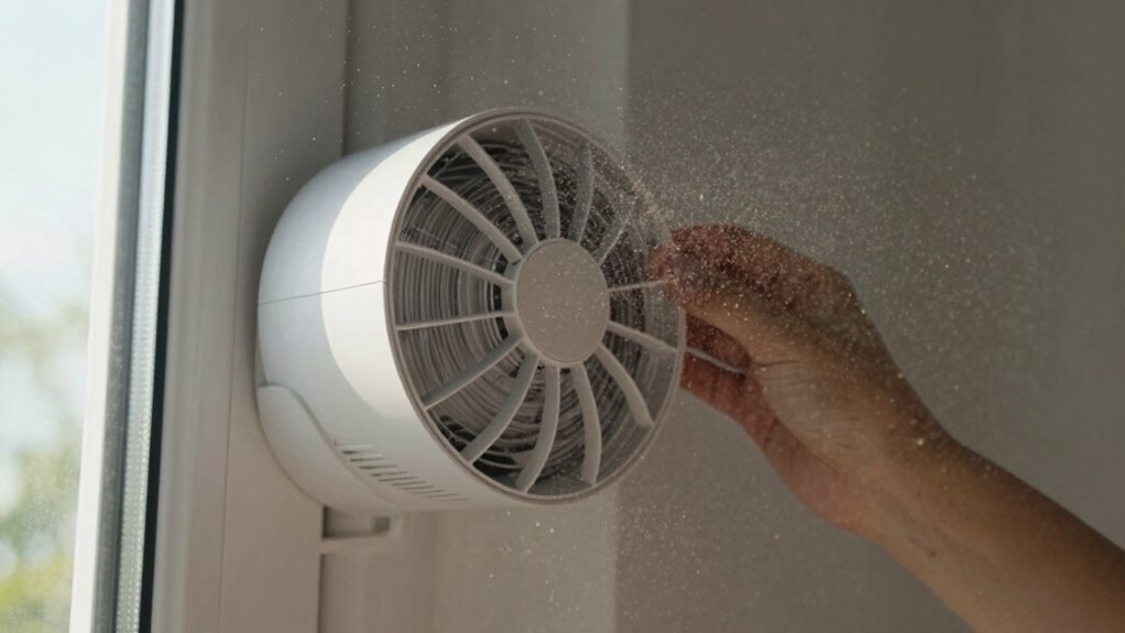 Ventilatoren stören Staub aufwirbeln