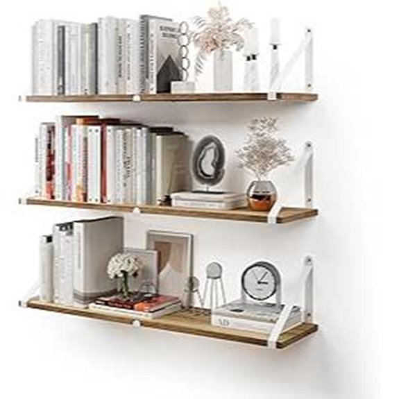CASSA ZENO Wandmontierte schwebende Bücherregale (Set von 3)