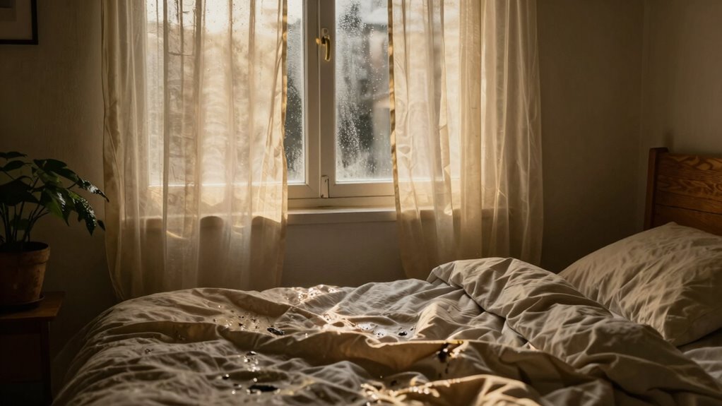 warme feuchte Schlafzimmerbedingungen