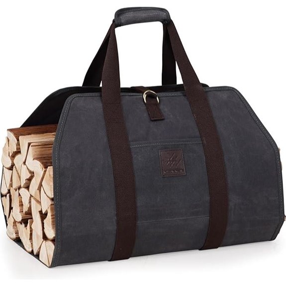 Wasserabweisender Feuerholzkorb mit gepolstertem Griff