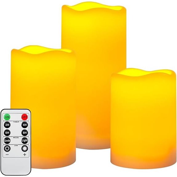 Da by 3 wasserdichte LED-Kerzen mit Fernbedienung und Timer